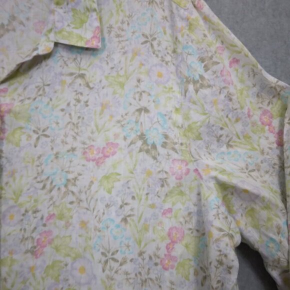 J. JILL |  Love Linen Spring Country Floral Shirt Blouse | Size XL - Picture 3 of 9